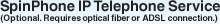 SpinPhone IP Telephone Service (Optional. Requires optical fiber or ADSL connection.)