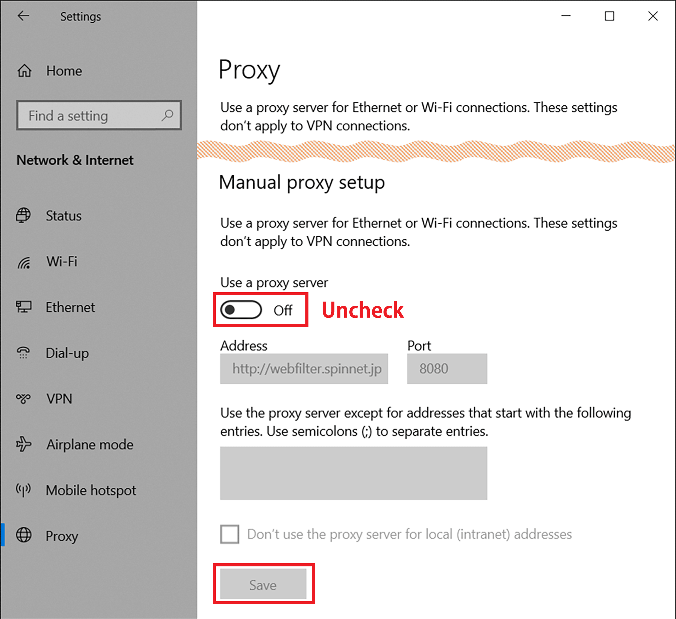 Setting change for Windows 10 users