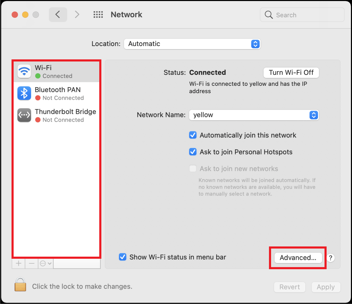 Setting change for MacOS users [1]
