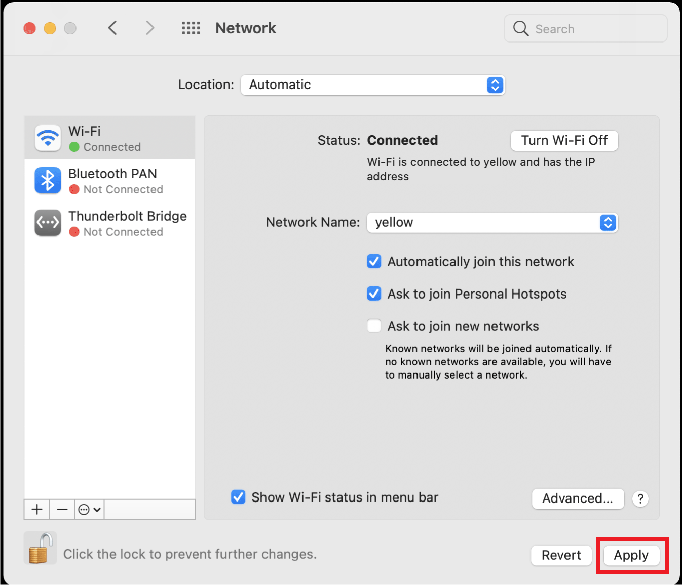 Setting change for MacOS users [4]