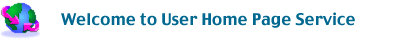 Welcome to User Home Page Service