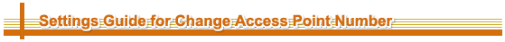 Settings Guide for Change Access Point Number 