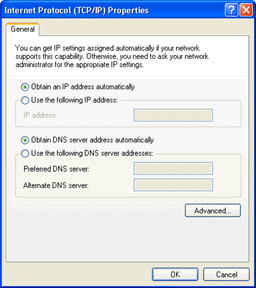 The "Internet Protocol (TCP/IP) Properties" window